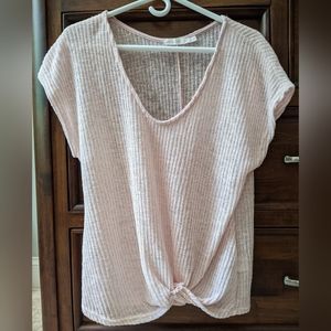 Pink lightweight knit top
